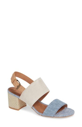 Women's Toms Poppy Sandal .5 B - Blue