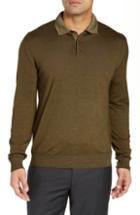 Men's Samuelsohn Dustin Wool Polo Sweater - Green