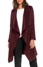 Petite Women's Wallis Drawn Waterfall Coat P Us / 12p Uk - Burgundy
