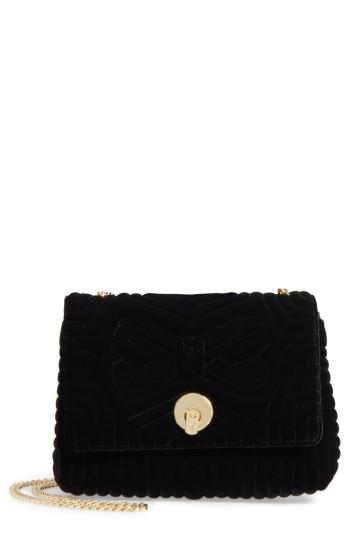 Ted Baker London Quilted Velvet Crossbody Bag - Black
