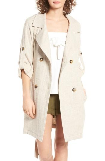 Women's Moon River Linen Trench Coat