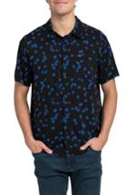 Men's Rvca Overdye Floral Shirt - Black