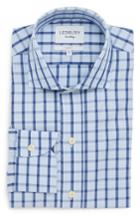 Men's Ledbury Hayden Trim Fit Windowpane Dress Shirt - Blue