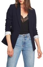 Women's 1.state One-button Stretch Crepe Blazer - Blue