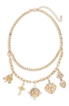 Women's Bp. Cross & Lock Charm Necklace