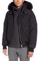 Men's Moose Knuckles 'ballistic' Bomber Jacket With Genuine Fox Fur Trim