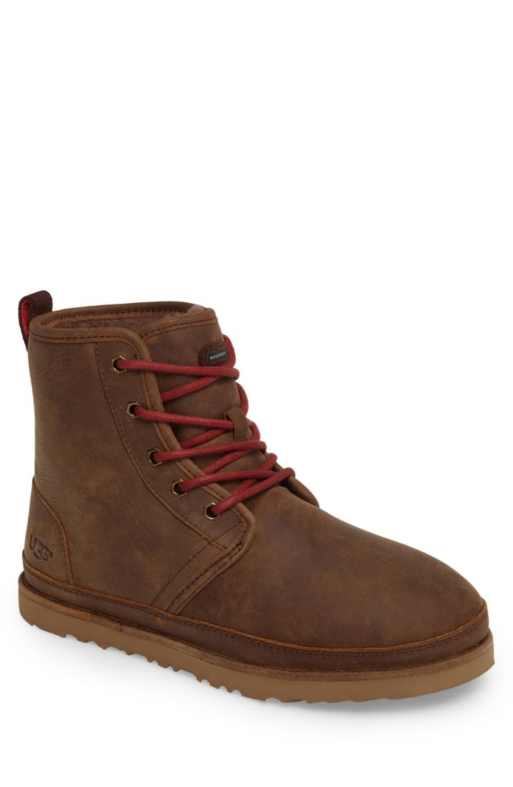 Men's Ugg Harkley Plain Toe Waterproof Boot M - Brown