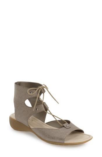 Women's The Flexx Lace-up Gladiator Sandal .5 M - Metallic