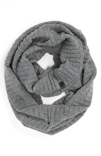 Bickley + Mitchell Lambswool Infinity Scarf Womens Grey One Size