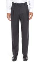 Men's Berle Pleated Solid Wool Trousers X 30 - Grey