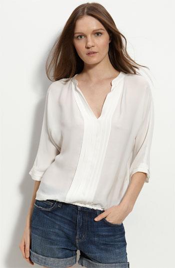 Joie 'marru' Silk Blouse Porcelain Large