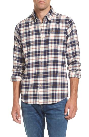 Men's Barbour Blake Plaid Sport Shirt - Beige