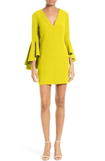 Women's Milly Nicole Bell Sleeve Dress - Yellow