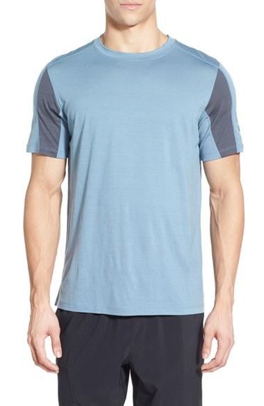 Men's Ibex 'w2 Sport' Merino Wool Jersey T-shirt - Blue