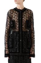 Women's Gucci Gg Macrame Jacket Us / 46 It - Black