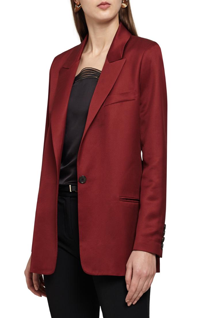 Women's Reiss Freja Boyfriend Jacket Us / 10 Uk - Purple
