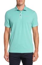 Men's Ted Baker London Offset Modern Slim Fit Golf Polo (l) - Green