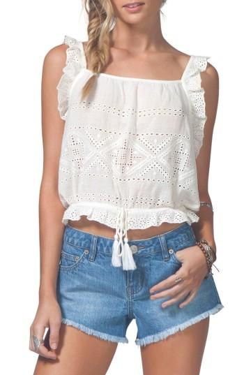 Women's Rip Curl Penelope Eyelet Top - White