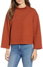Women's Leith Crop Mock Neck Sweater, Size - Brown