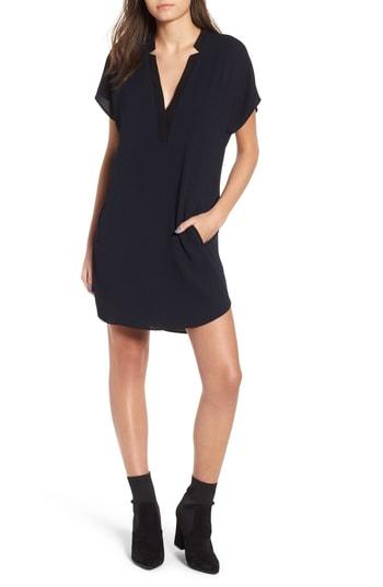 Women's Astr V-neck Crepe Shift Dress - Blue
