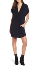 Women's Astr V-neck Crepe Shift Dress - Blue