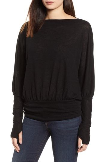 Women's Michael Stars Blouson Top, Size - Black