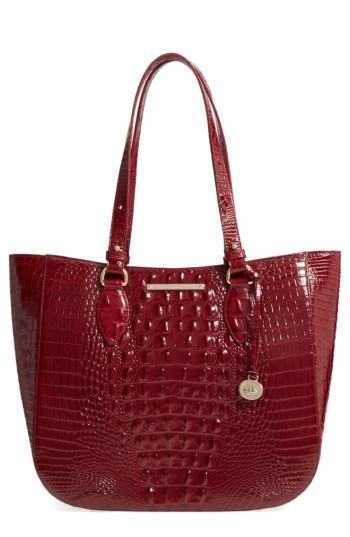 Brahmin Melbourne - Medium Lena Leather Tote - Red