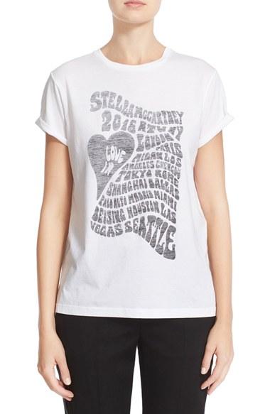 Women's Stella Mccartney 'love In' Print Cotton Tee