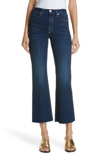 Women's Rag & Bone/jean Justine High Waist Crop Wide Leg Jeans - Blue