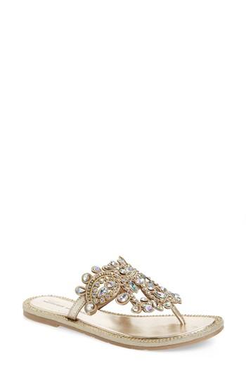 Women's Lauren Lorraine St. Tropez Sandal .5 M - Metallic
