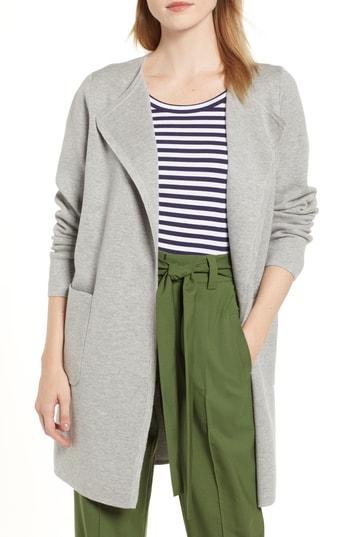 Women's J.crew Juliette Collarless Sweater Blazer - Grey