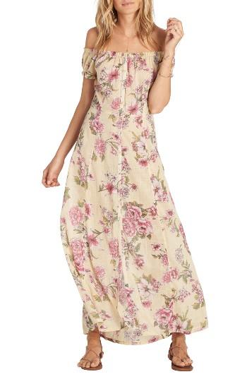 Women's Billabong Linger Here Off The Shoulder Maxi Dress