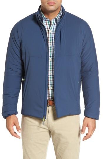 Men's Peter Millar Bozeman Stretch Puffer Jacket, Size - Blue