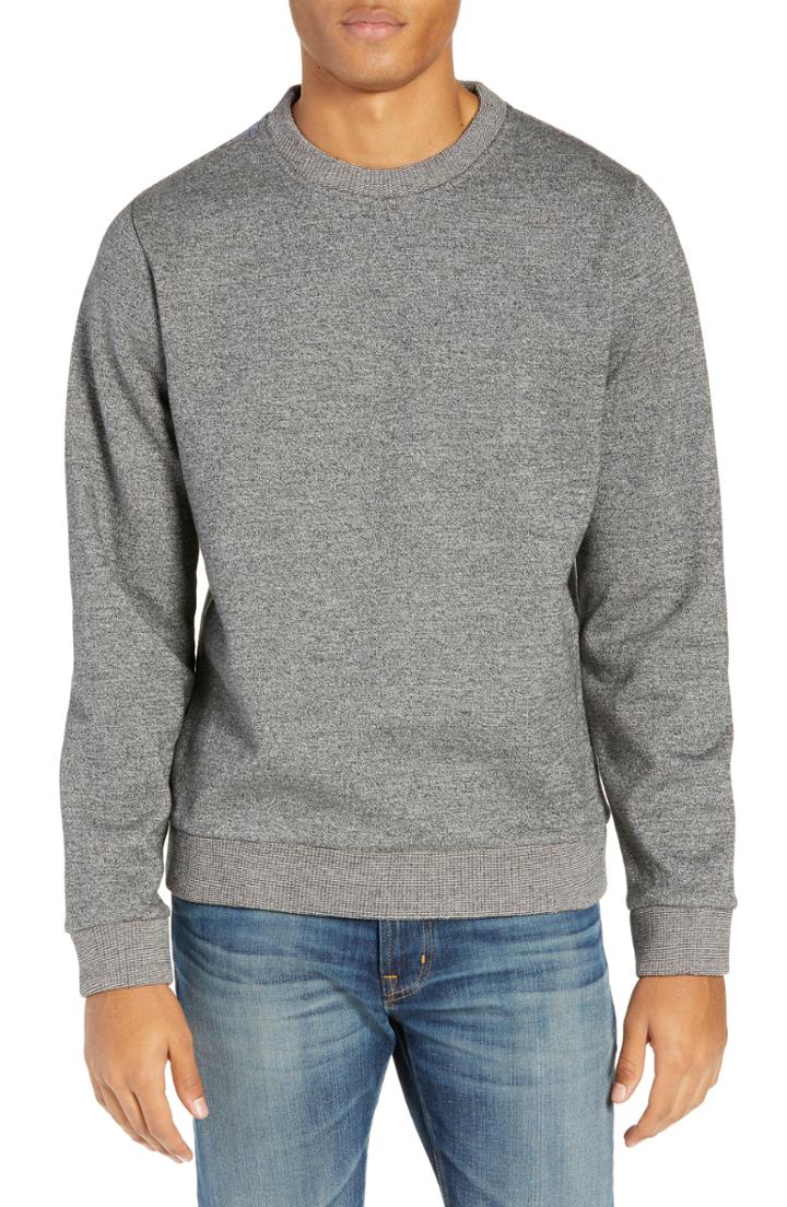 Men's Bonobos Slim Fit Crewneck Sweatshirt - Black