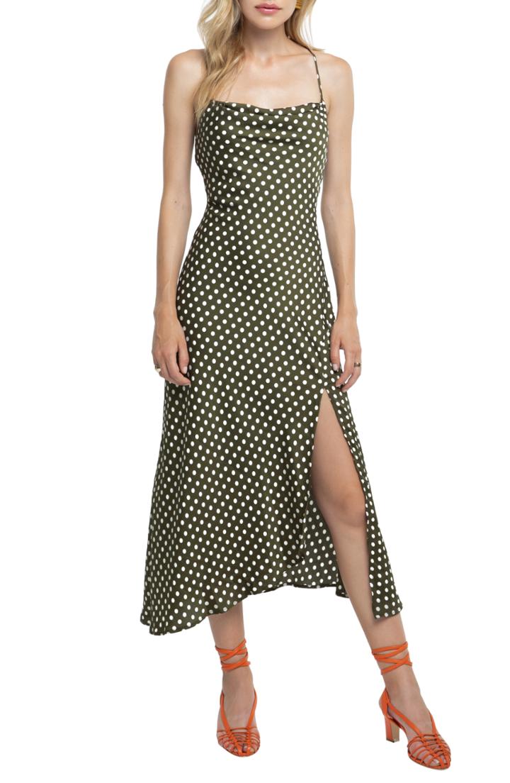Women's Astr Strappy Cowl Neck Midi Dress - Green