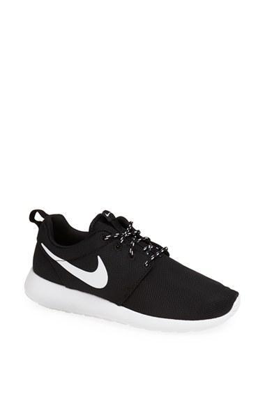Nike 'roshe Run' Sneaker (women) Womens Black/ White/ Volt