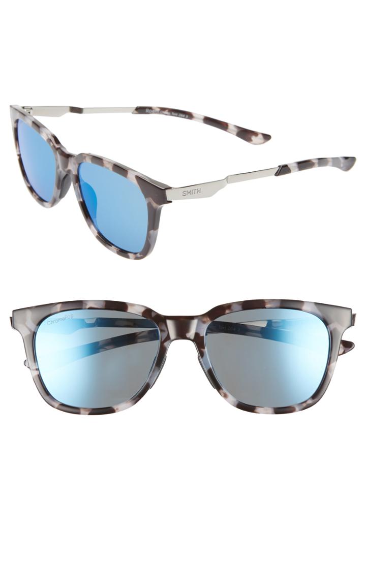 Women's Smith Roam 53mm Chromapop(tm) Polarized Sunglasses - Choco Tortoise/ Blue