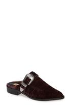 Women's Band Of Gypsies Western Buckle Mule M - Burgundy