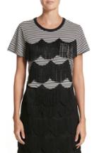 Women's Marc Jacobs Fringe Stripe Tee - Black