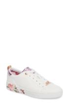 Women's Ted Baker London Giellip Floral Sneaker M - White
