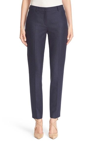 Women's Akris Stretch Wool Flannel Slim Pants