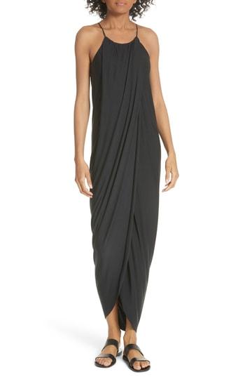 Women's Joie Serlina Draped Linen Maxi Dress - Black