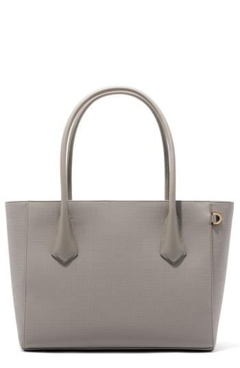 Dagne Dover Signature Legend Faux Leather Tote - Grey