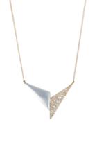 Women's Alexis Bittar Crystal Encrusted Origami Lucite Pendant Necklace