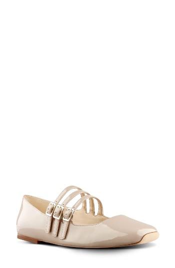 Women's Nine West Zeno Mary Jane Flat M - Beige