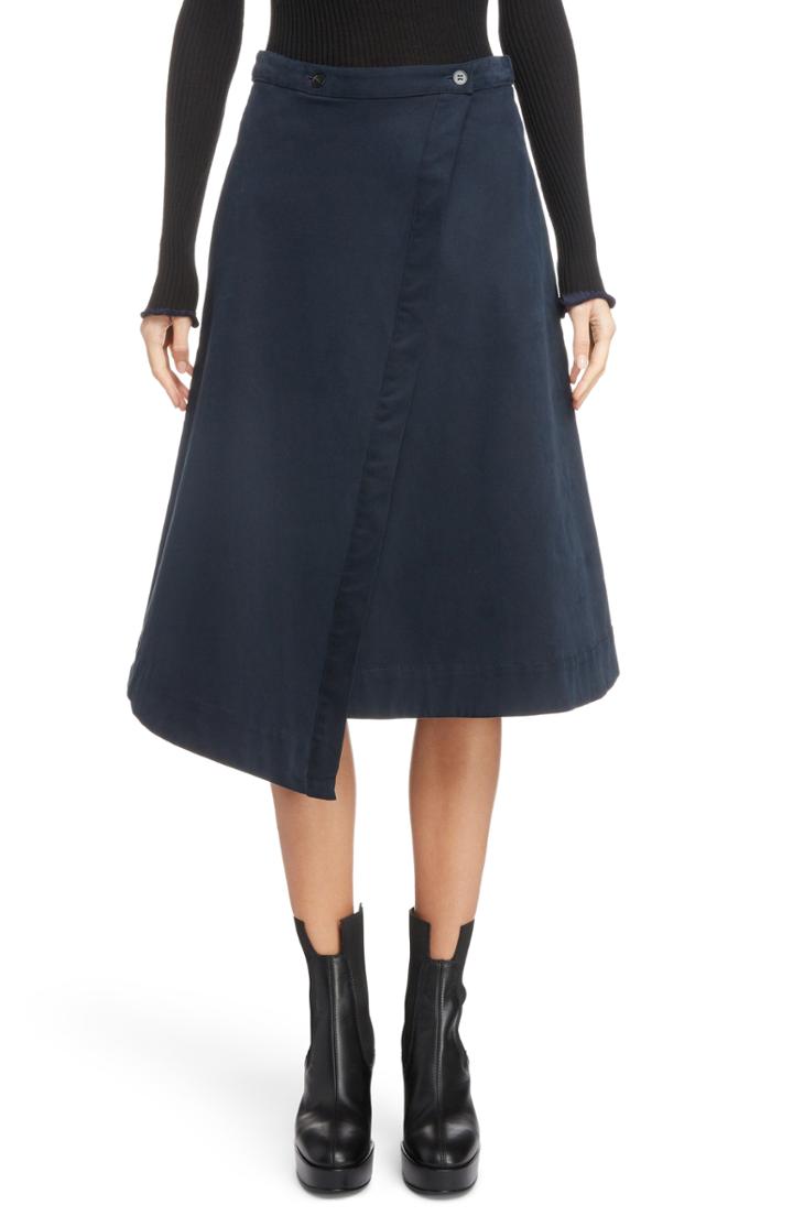 Women's Acne Studios Asymmetrical Wrap Skirt Us / 34 Eu - Black