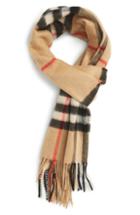 Men's Burberry Giant Check Cashmere Scarf, Size - Brown