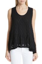Women's Fuzzi Dot Tulle Tank - Black