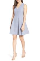 Women's Draper James Love Circle Seersucker Stretch Cotton Dress - Blue