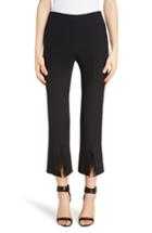Women's Alexander Mcqueen Lace Trim Split Hem Pants Us / 40 It - Black
